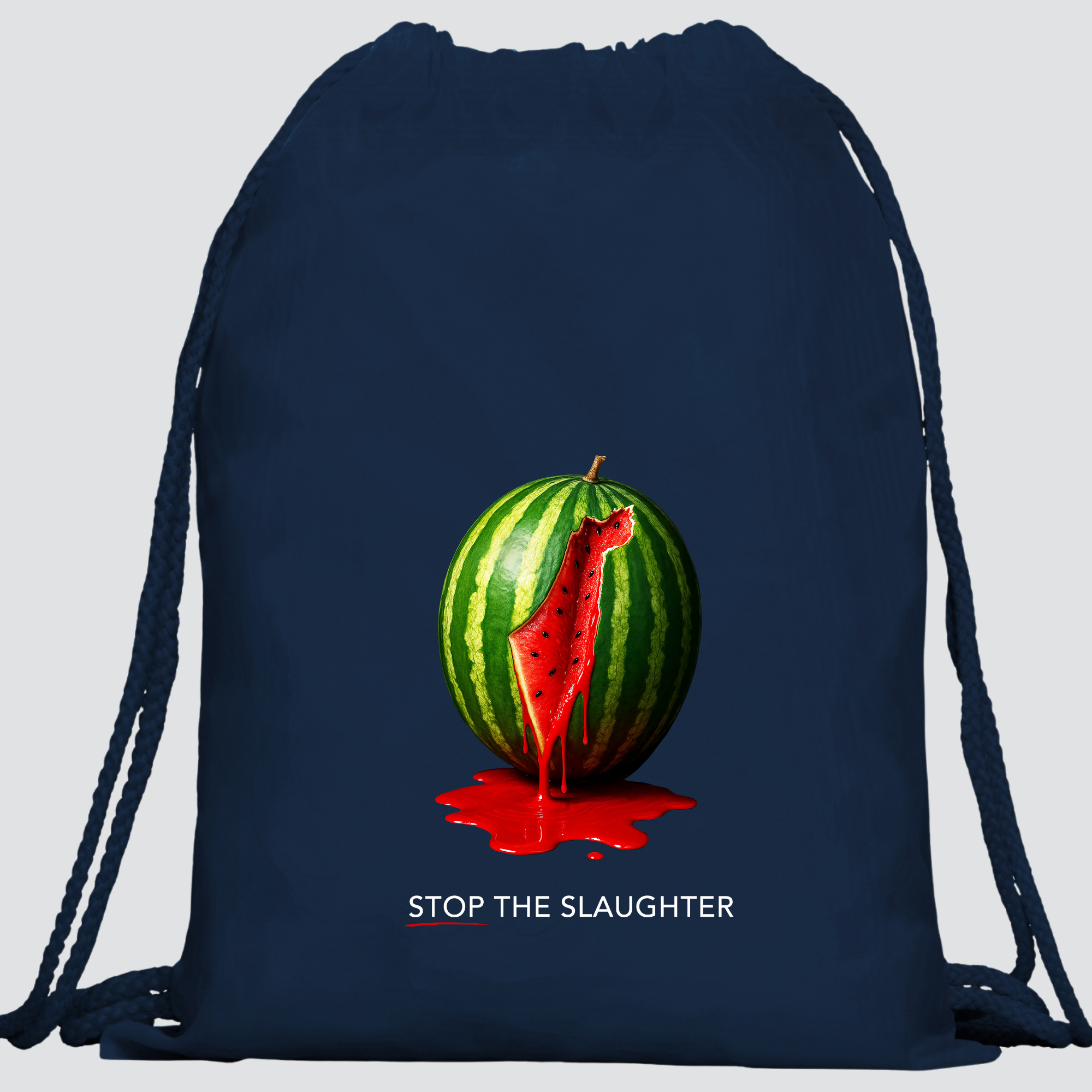 STOP THE SLAUGHTER/SET HIM FREE DRAWSTRING BAGS