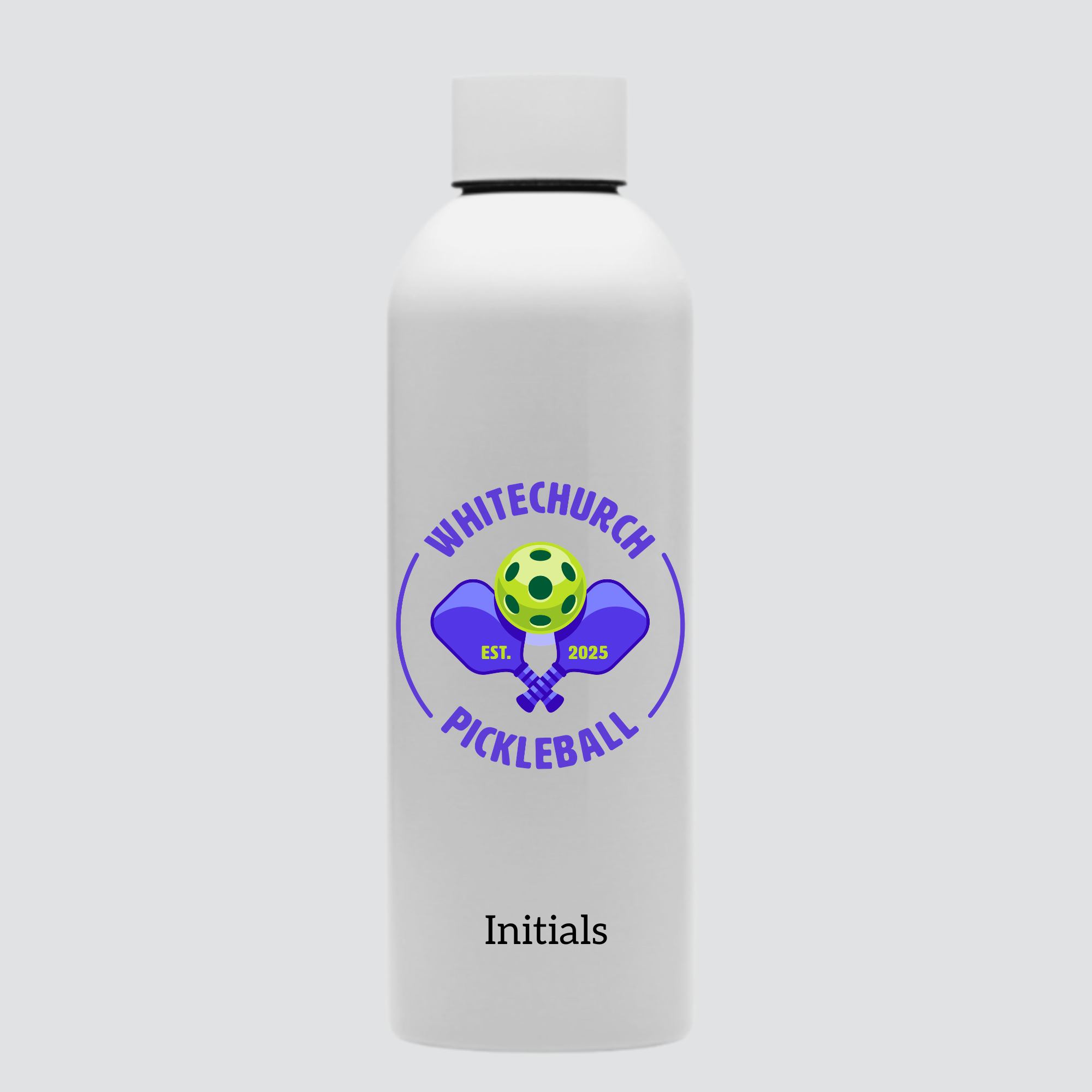 White Church 800ml Metal Waterbottle