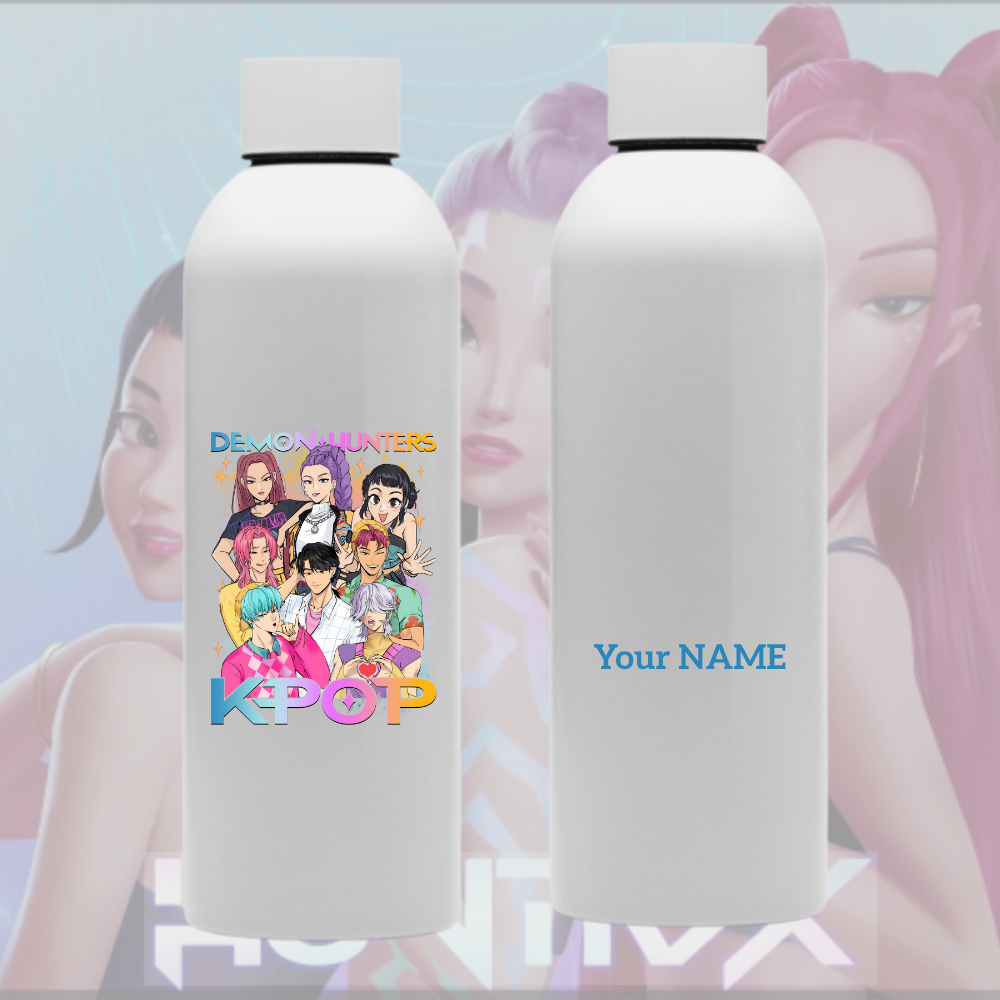 Kpop Demon Hunters Personalised 800ml Metal Waterbottle