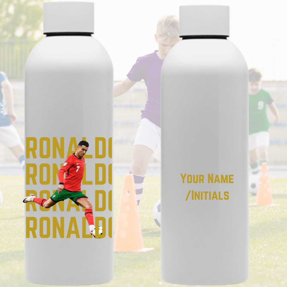 Ronaldo Personalised 800ml Metal Waterbottle.